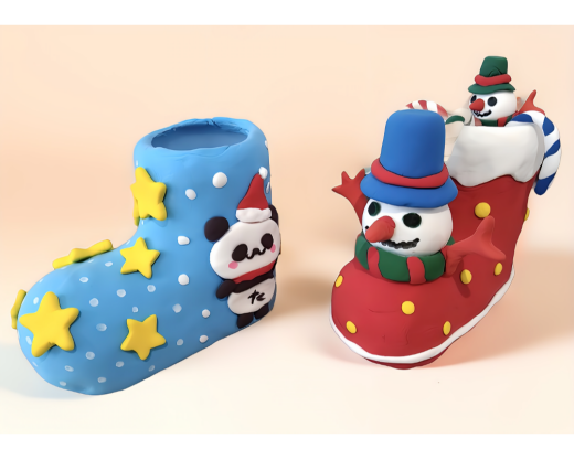 【イベント】あそびの学校　サンタさんの靴型小物入れつくり