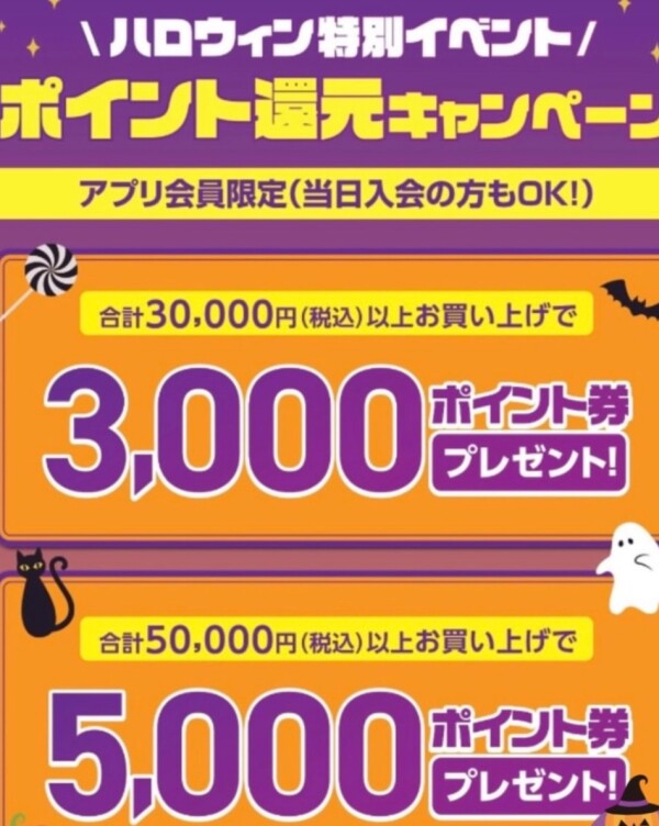 ポイント還元キャンペーン実施中