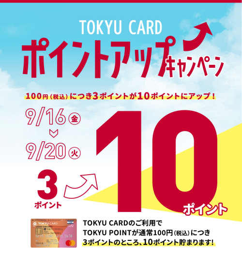 TOKYU CARD ポイントアップキャペーン！