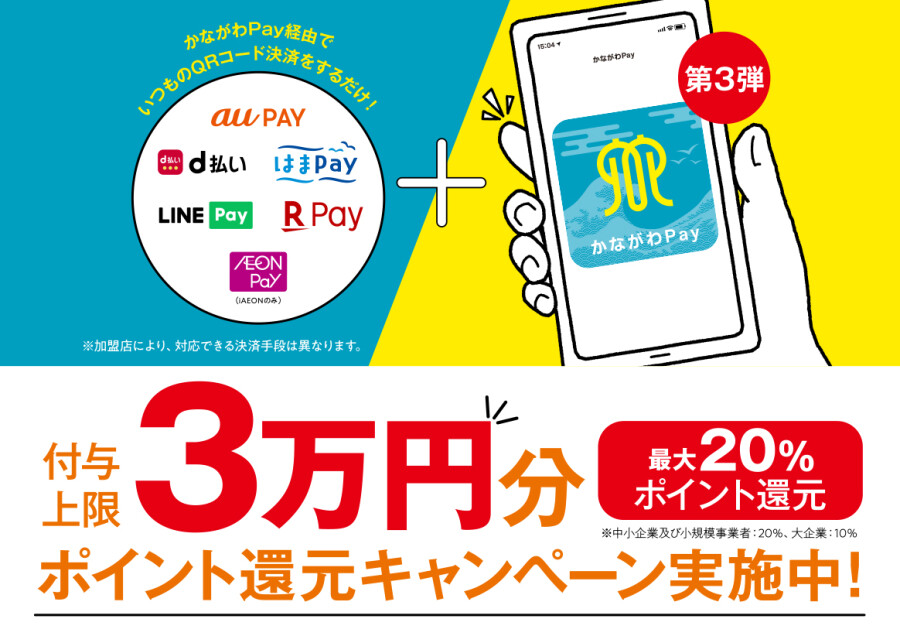 「かながわPay」キャンペーン 第３弾　ポイント使用可能店舗